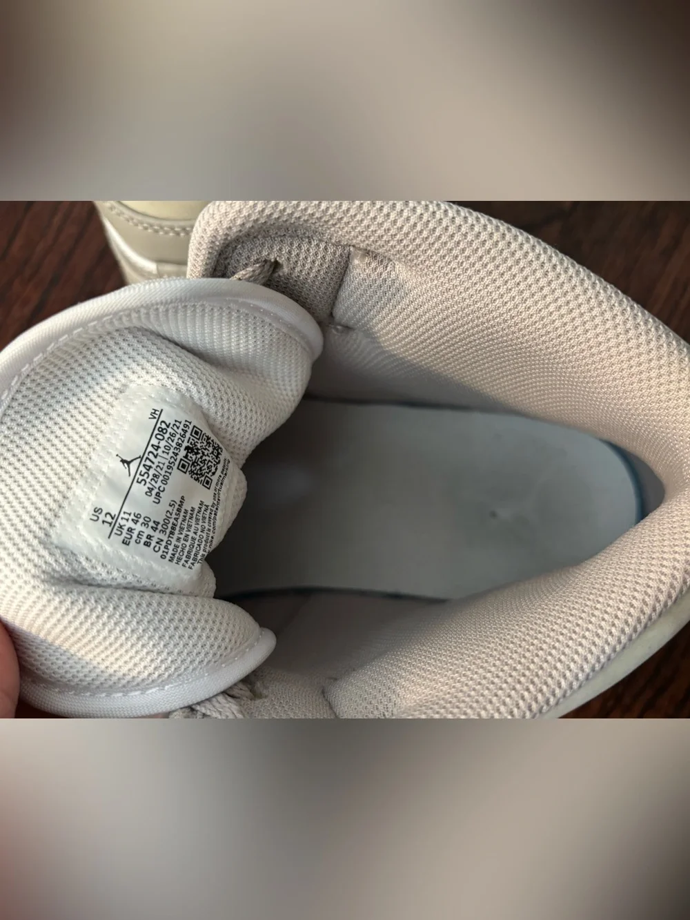 Jordan Air Jordan 1 Mid Sneakers US 12 College Grey Light Bone White